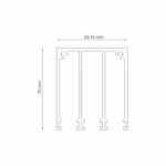 3 rail glazen schuifwand bovenrail