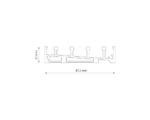 4 rail glazen schuifwand onderrail