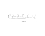 5 rail glazen schuifwand onderrail