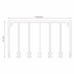 6 rail glazen schuifwand bovenrail