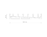 6 rail glazen schuifwand onderrail