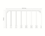 7 rail glazen schuifwand bovenrail