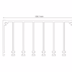 7 rail glazen schuifwand bovenrail