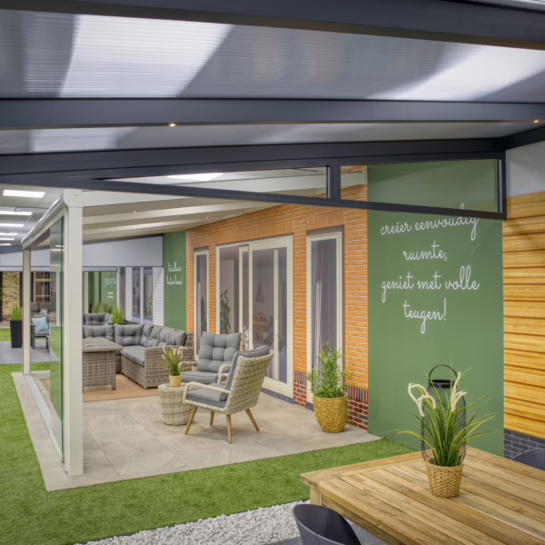 8 graden zijspie met glas