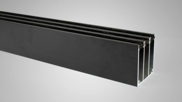 Bovenrail 3 railsysteem mat zwart ral9005m
