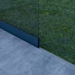 Glazen schuifwand antraciet 1 railsysteem