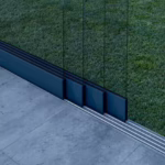 Glazen schuifwand antraciet 4 railsysteem