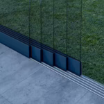 Glazen schuifwand antraciet 5 railsysteem