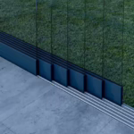 Glazen schuifwand antraciet 6 railsysteem