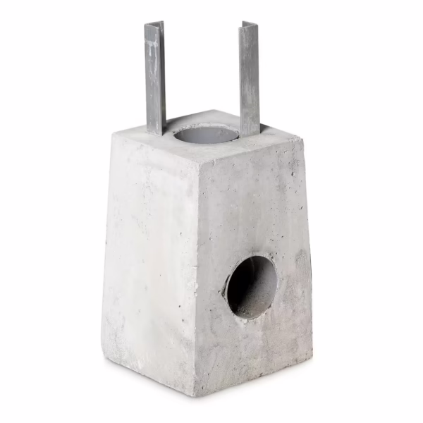 betonpoer met hemelwaterafvoer