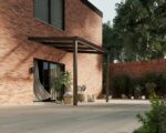 Glazen overkapping Plus 3 x 2,5 meter matzwart