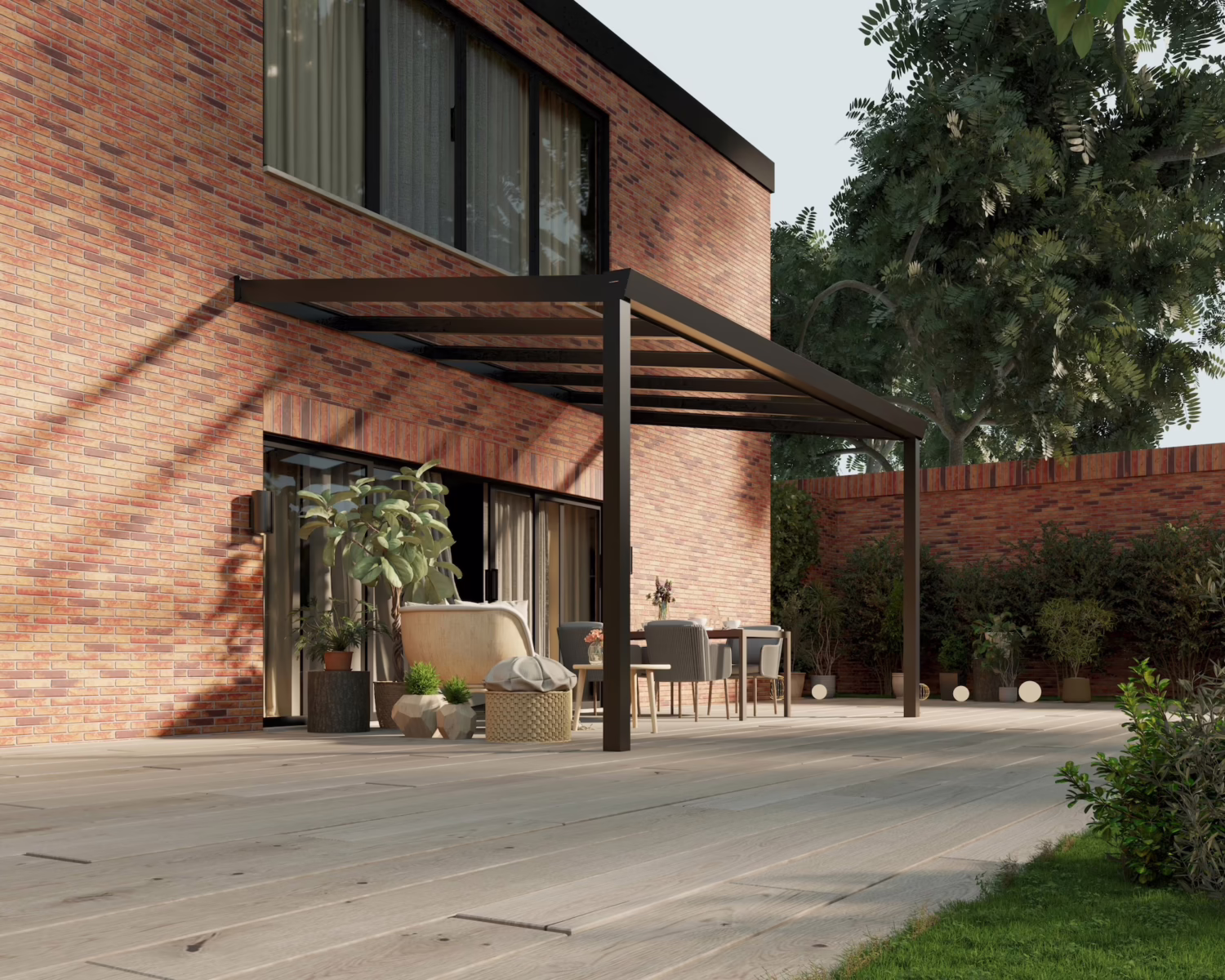 terrasoverkapping-glazen-dak-5x3m-matzwart-helder-modern25_BottomLeftPerspective