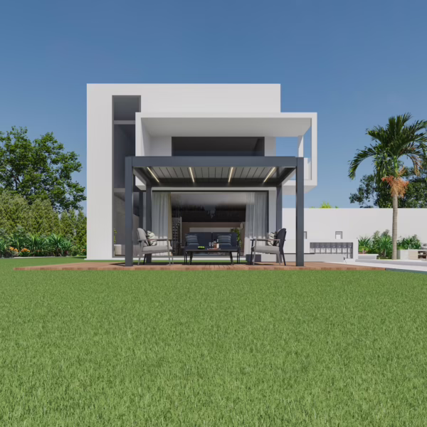 Lamellendak Premium 4 x 3 meter antraciet