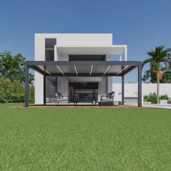 Lamellendak Premium 6 x 4 meter antraciet