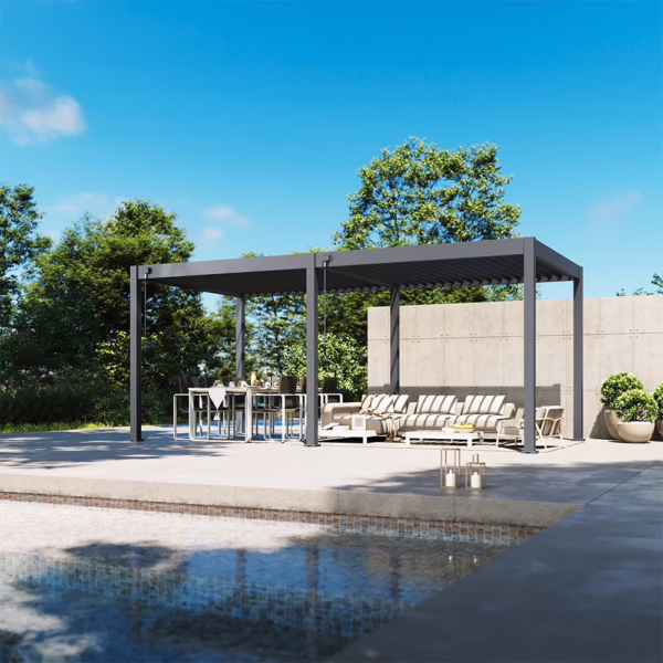 Lamellendak Intro Plus 6 x 3,6 meter antraciet