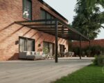 Glazen overkapping Plus 10 x 4 meter matzwart