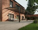 Glazen overkapping Plus 11 x 4 meter matzwart