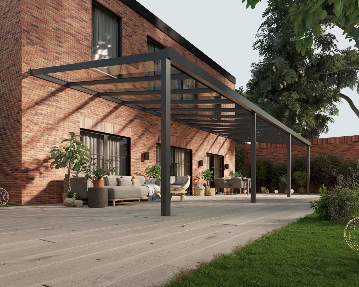 terrasoverkapping-glazen-dak-12x4m-antraciet-helder-modern25_BottomLeftPerspective