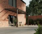 Glazen overkapping Plus 4 x 2,5 meter matzwart