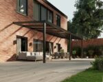 Glazen overkapping Plus 8 x 3 meter matzwart