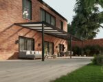 Terrasoverkapping polycarbonaat 10 x 3 meter matzwart