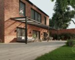 Polycarbonaat overkapping Plus 11 x 2,5 meter matzwart