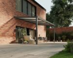 Terrasoverkapping polycarbonaat 5 x 3 meter antraciet