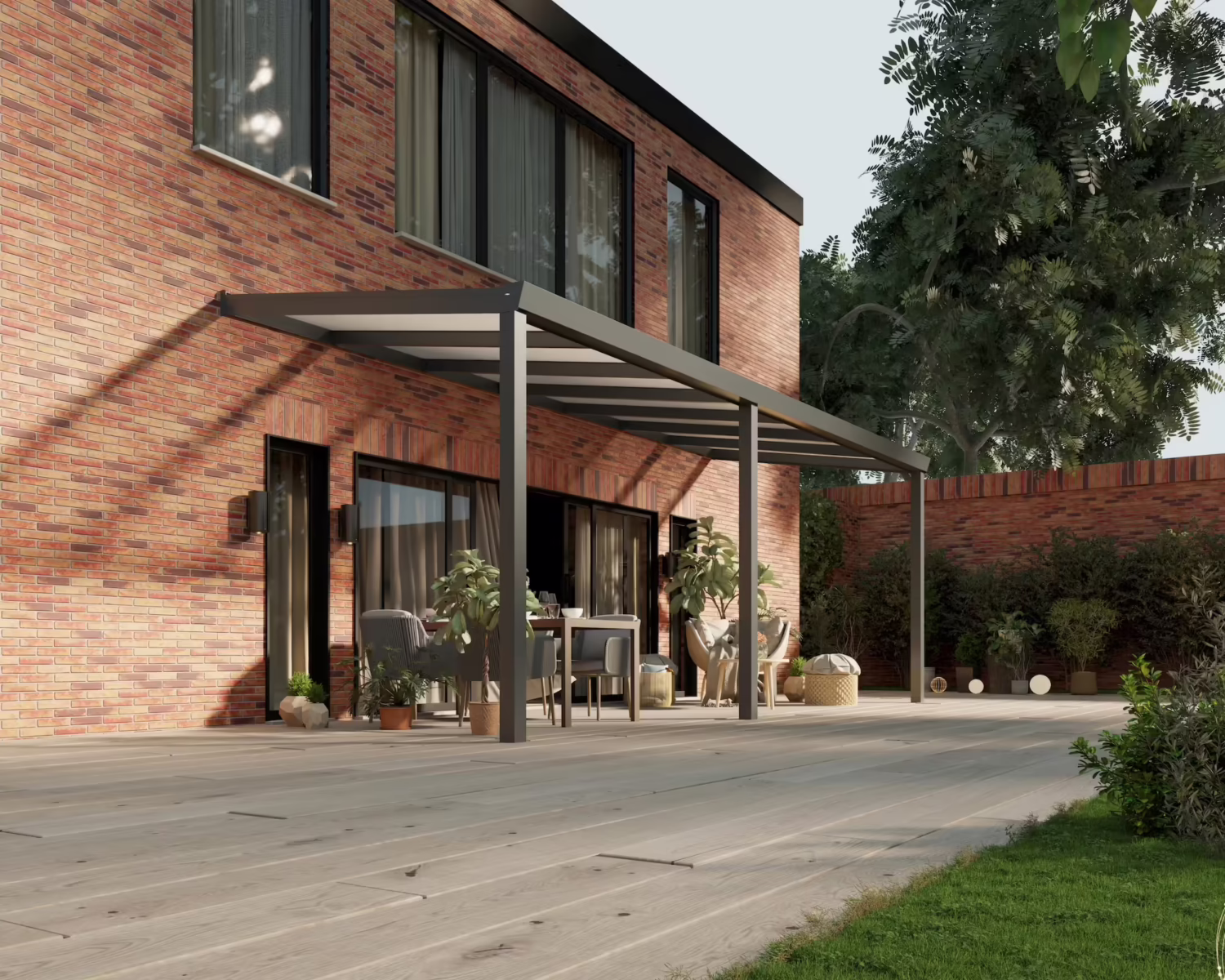 terrasoverkapping-polycarbonaat-dak-7x2,5m-antraciet-opaal-modern25_BottomLeftPerspective