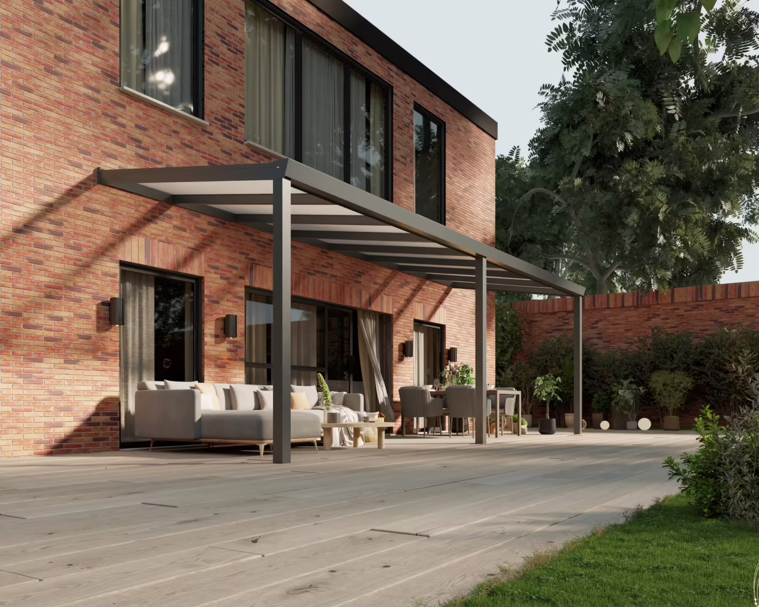 terrasoverkapping-polycarbonaat-dak-8x2,5m-antraciet-opaal-modern25_BottomLeftPerspective