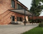Terrasoverkapping polycarbonaat 9 x 4 meter matzwart