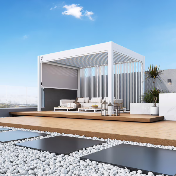 Lamellendak Intro 4 x 3 meter mat wit