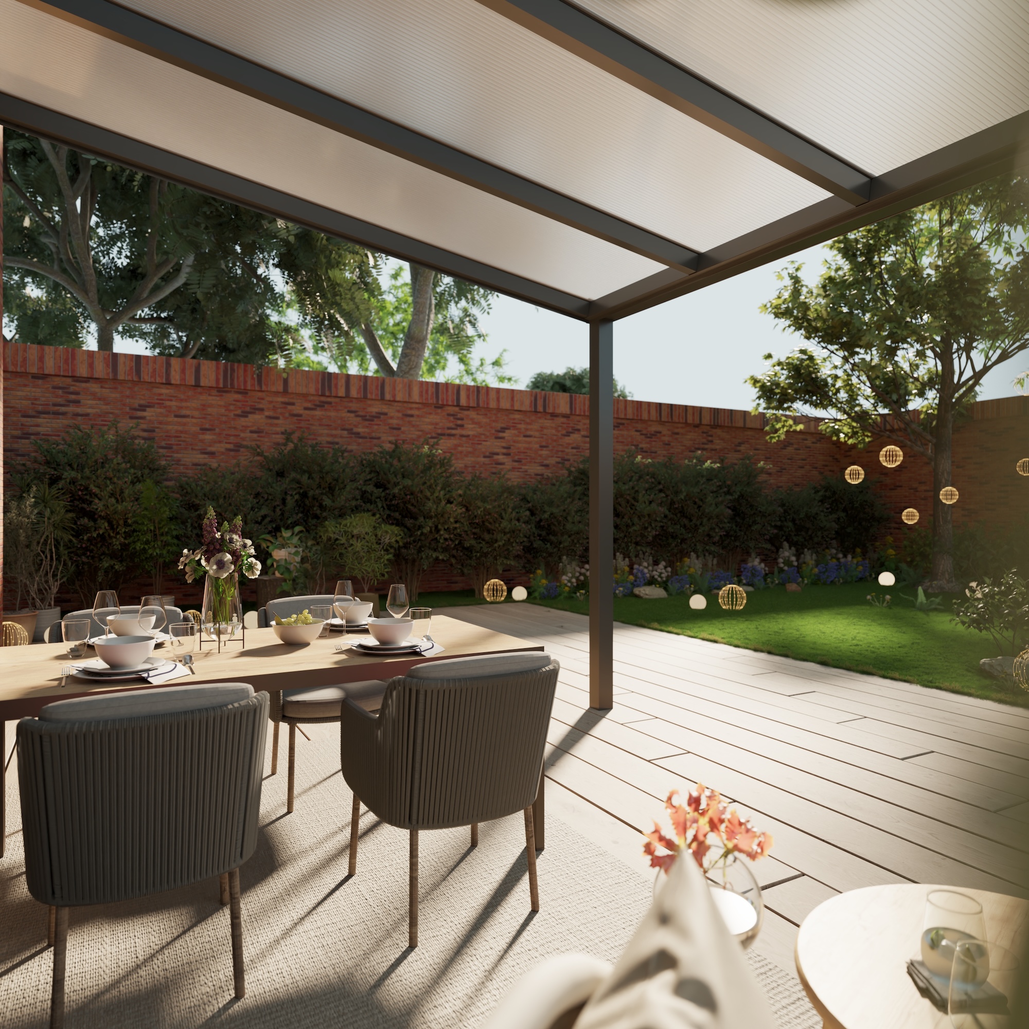 Verschillende terrasoverkappingen als inspiratie