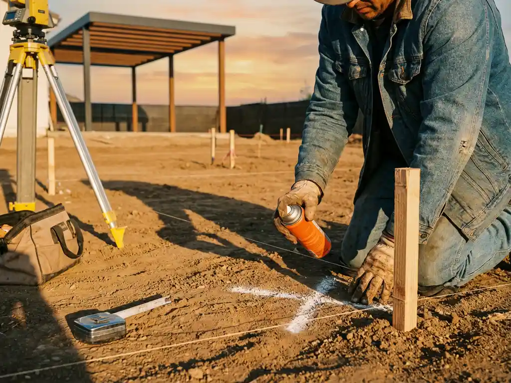 Welke voorbereiding is nodig voor de installatie van een overkapping?