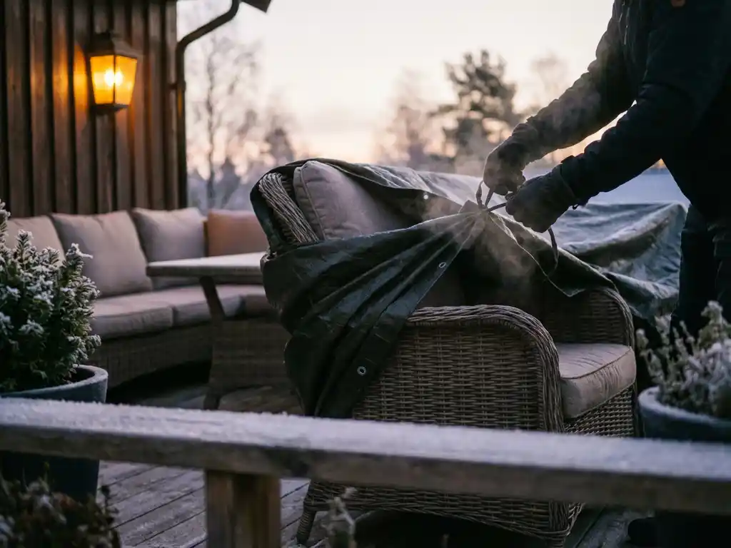 Hoe bescherm je verandameubels tegen vorst?