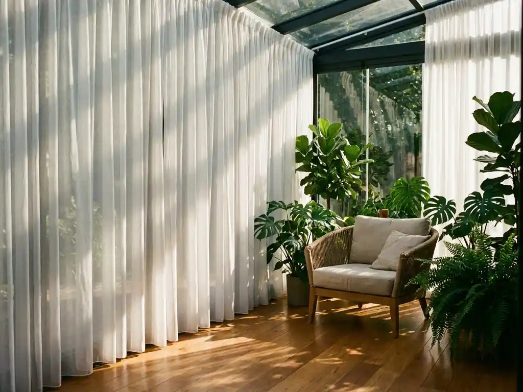 Hoe creëer je privacy in een glazen veranda?