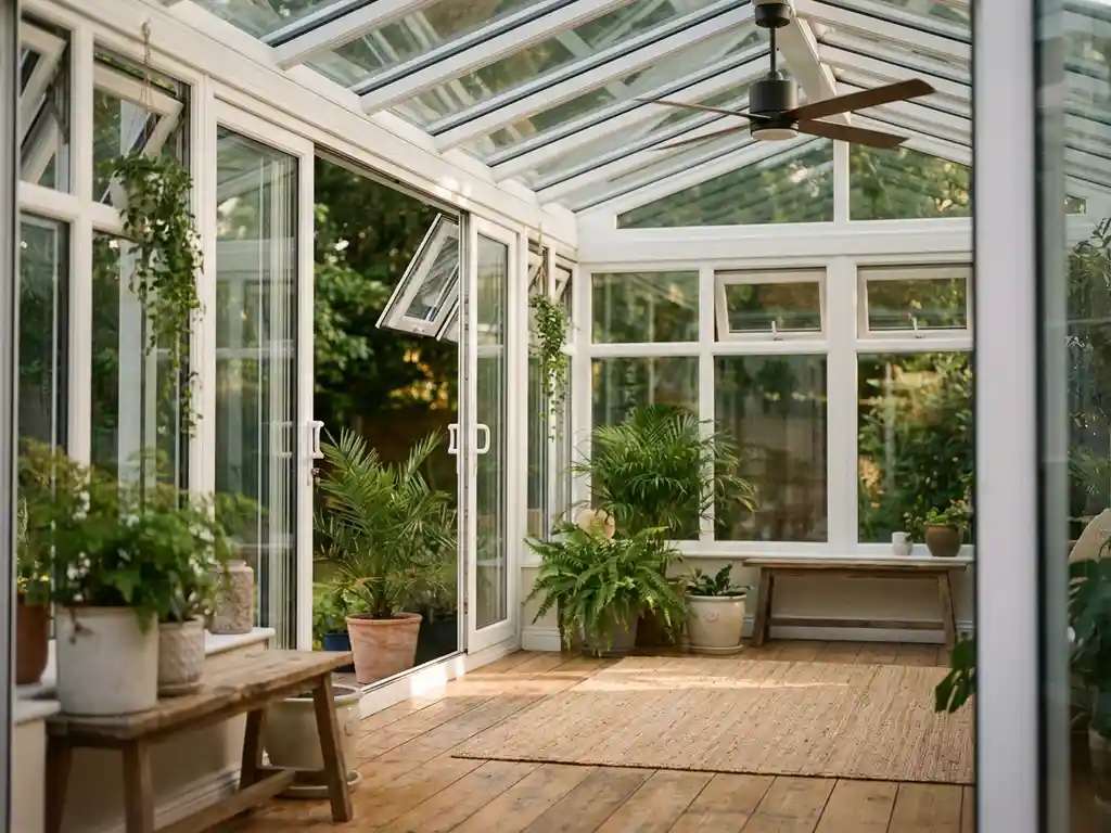 Hoe voorkom je oververhitting in een glazen veranda?