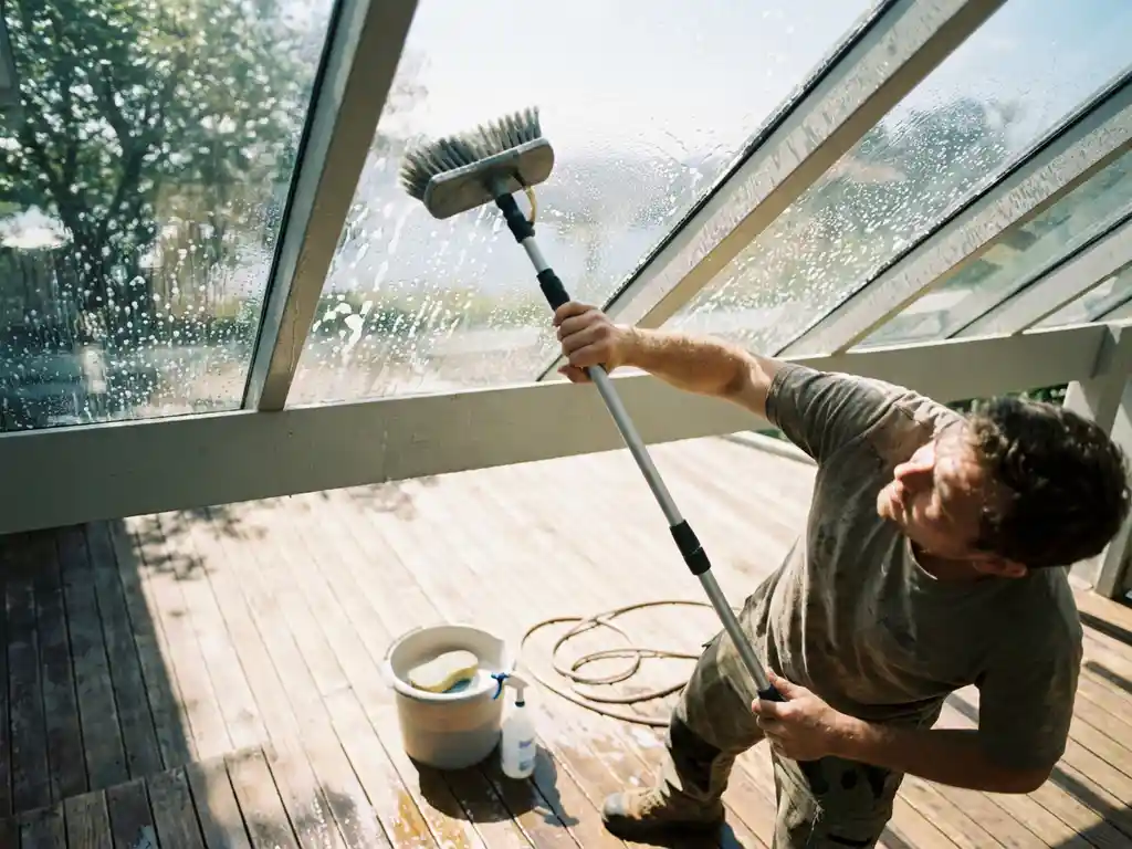 Hoe reinig je een overkapping het beste?