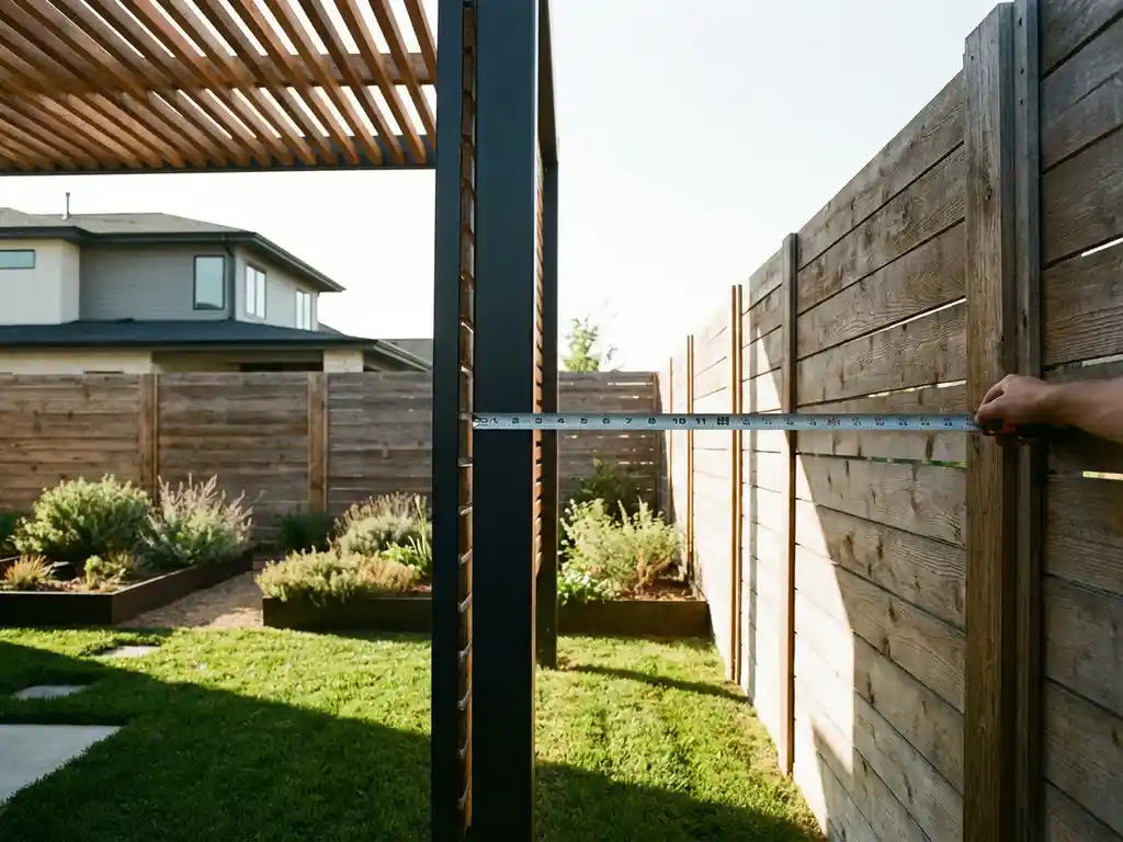 Hoe ver moet een overkapping van de buren staan?