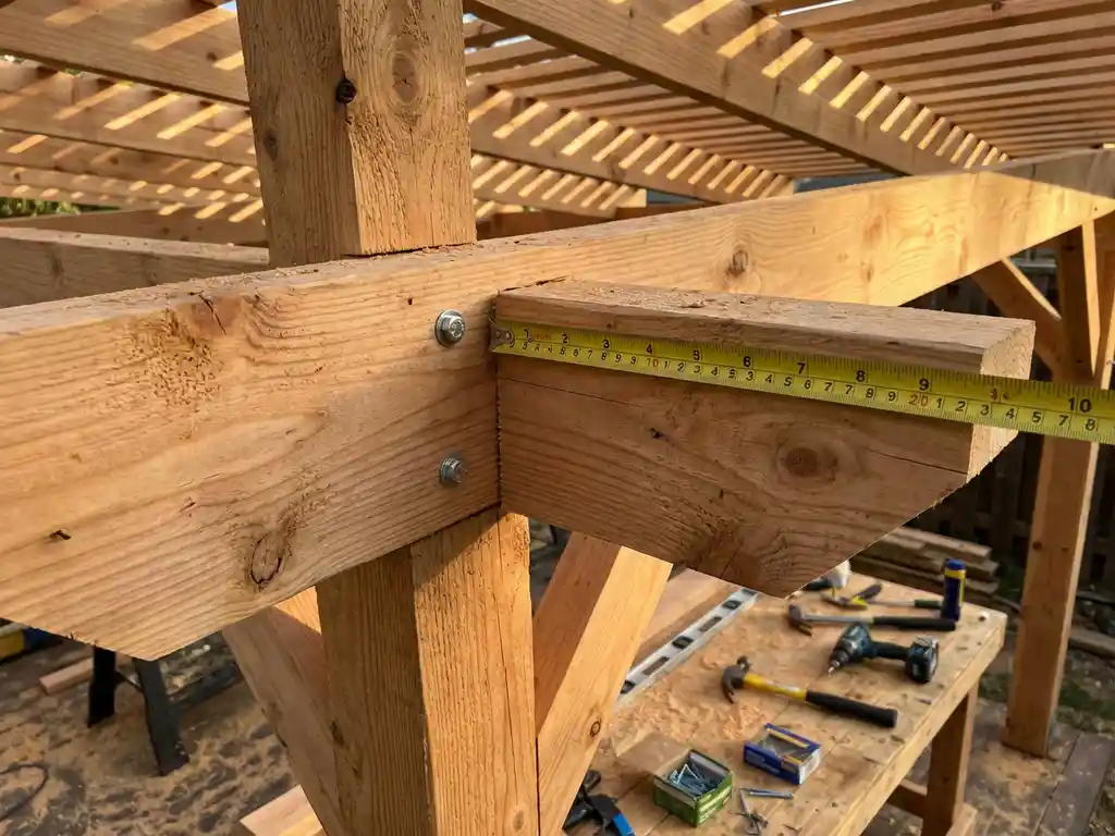 Hoe dik moeten balken zijn voor een overkapping?