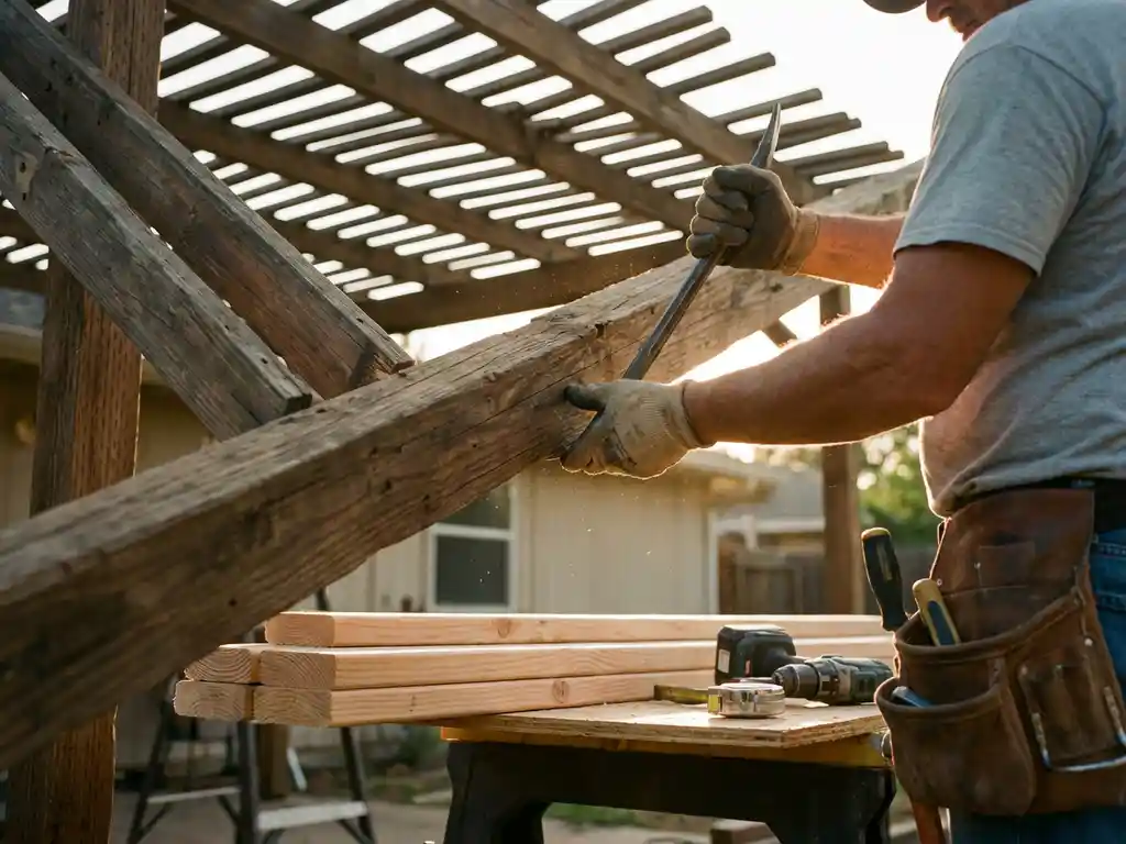Hoe vervang je onderdelen van een overkapping?