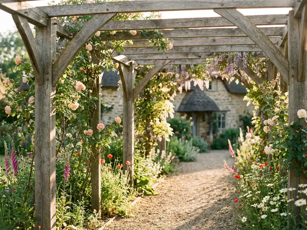 Welke overkapping past bij een landelijke tuin?
