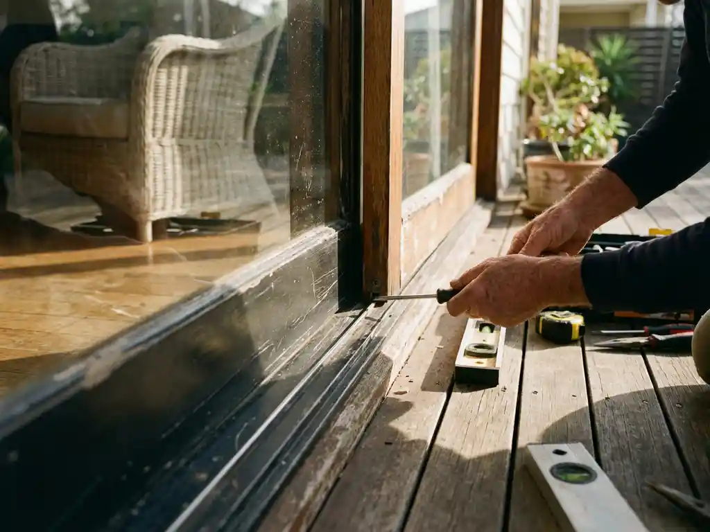 Hoe repareer je een kapotte schuifdeur van een veranda?