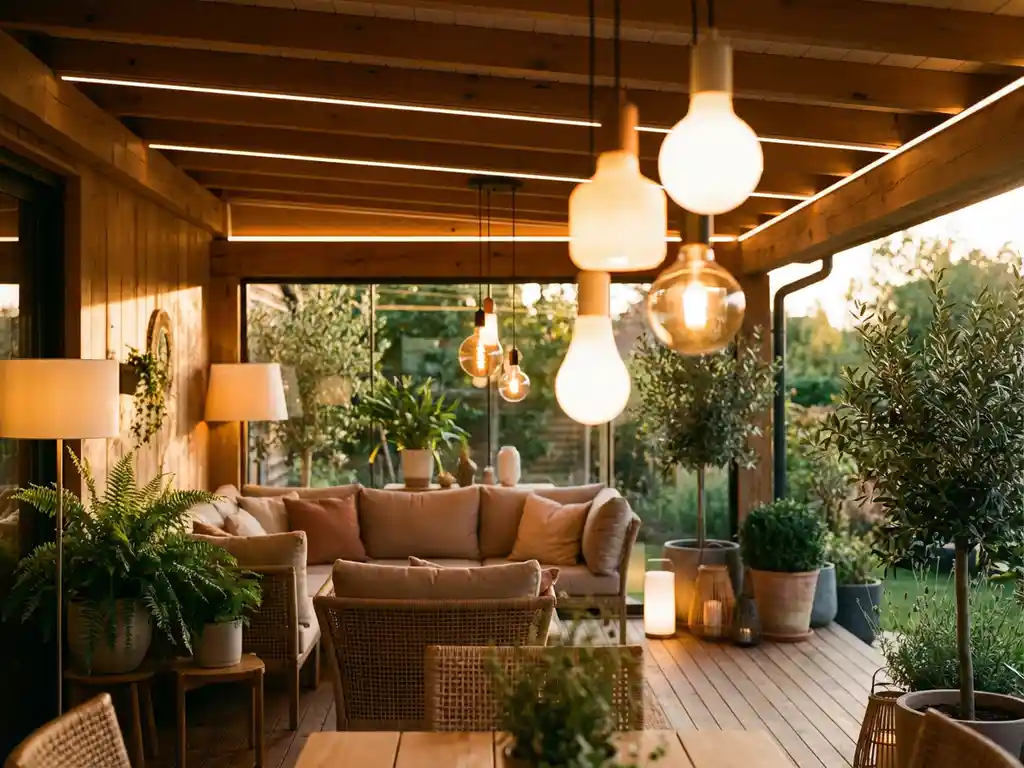 Welke slimme verlichting is geschikt voor een veranda?