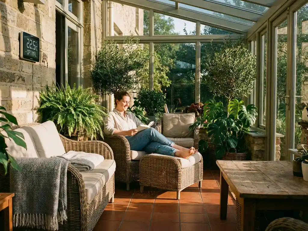 Wat is de ideale temperatuur in een veranda?