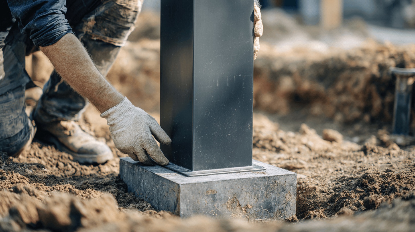 Montage funderingsblok terrasoverkapping