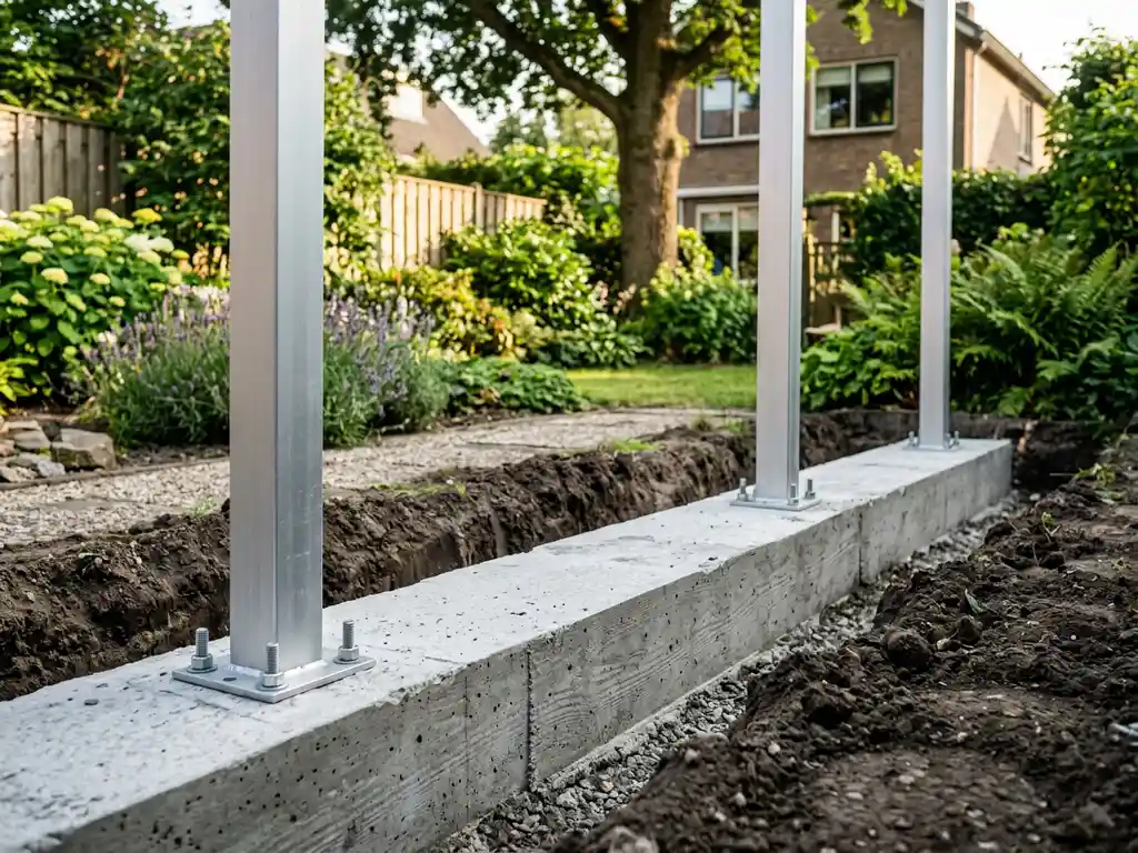 Welke fundering is nodig voor een serre?