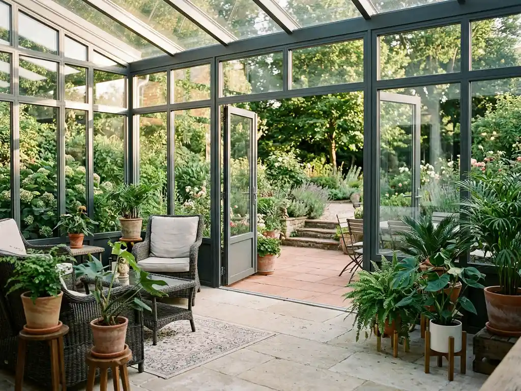Wat is het verschil tussen een tuinkamer en een serre?