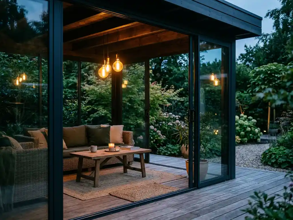 Hoe kies je verlichting voor een tuinkamer?