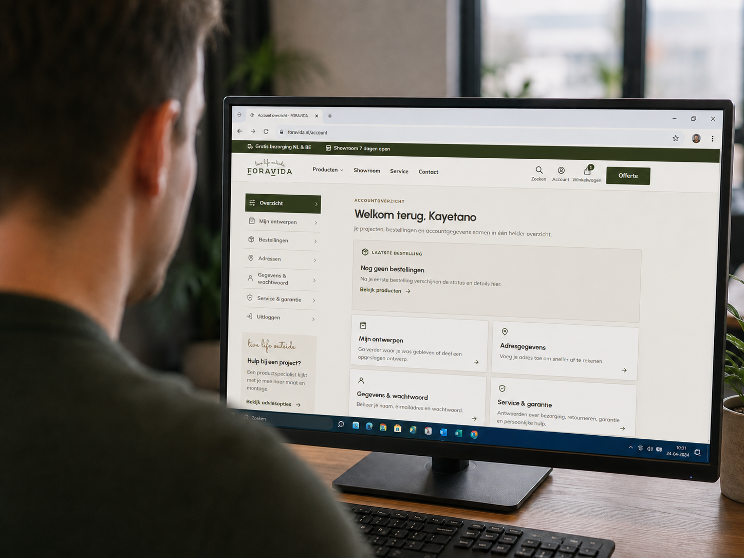 Verpakking van ForaVida zoals die met PostNL wordt verstuurd en met een track-and-tracecode te volgen is