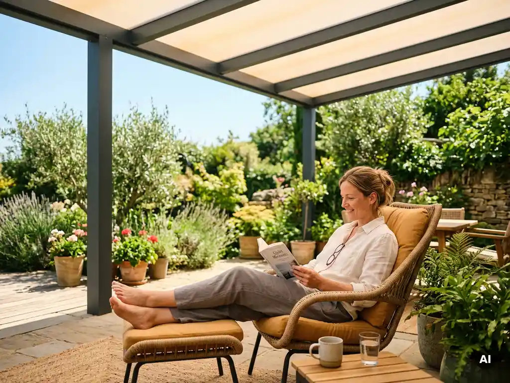 Beschermt zonwering onder een overkapping tegen uv-straling?
